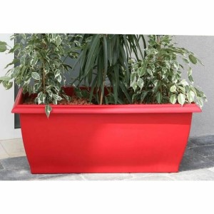 Pot Riviera Rouge Plastique Rectangulaire 80 x 40 cm 80 x 40 x 32 cm