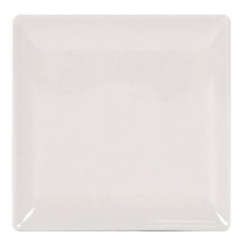 Flat Plate La Mediterránea Elite Stoneware Ivory 21 x 21 x 2 cm (21 cm)