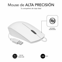 Mouse Subblim SUBMO-B2BS002 White 1200 DPI