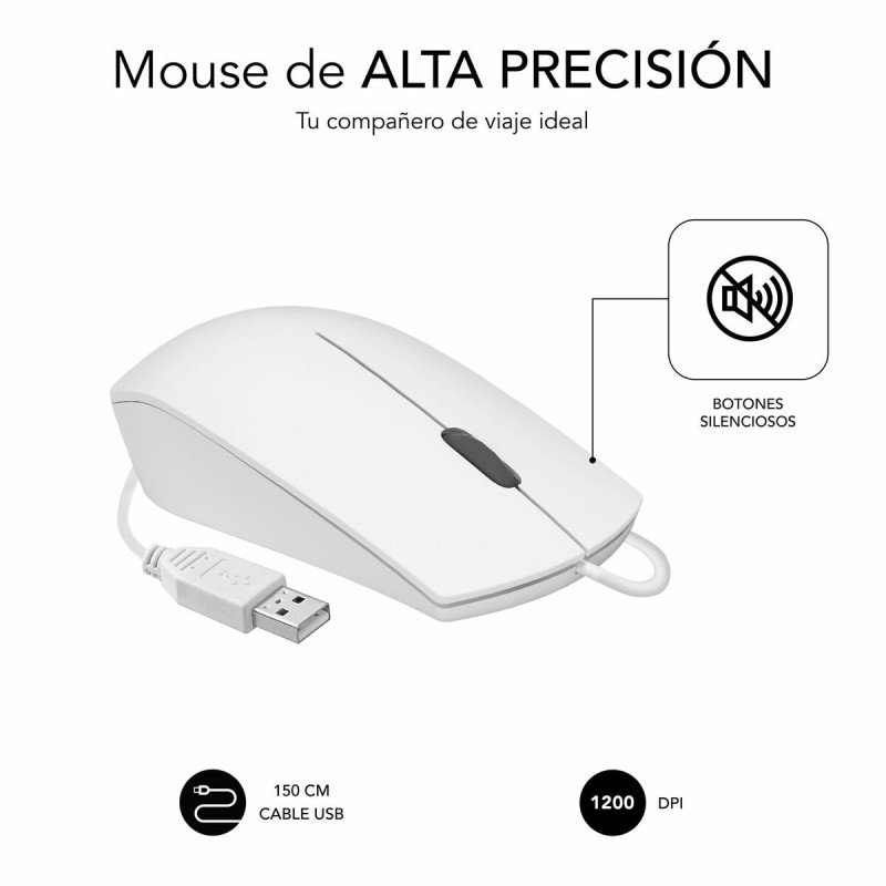 Mouse Subblim SUBMO-B2BS002 Weiß 1200 DPI