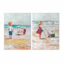 Cadre DKD Home Decor Plage Enfants (50 x 2,5 x 70 cm) (2 Unités)