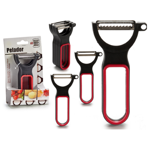 Set of Peelers CK98529 Black Red Steel Natural rubber polypropylene