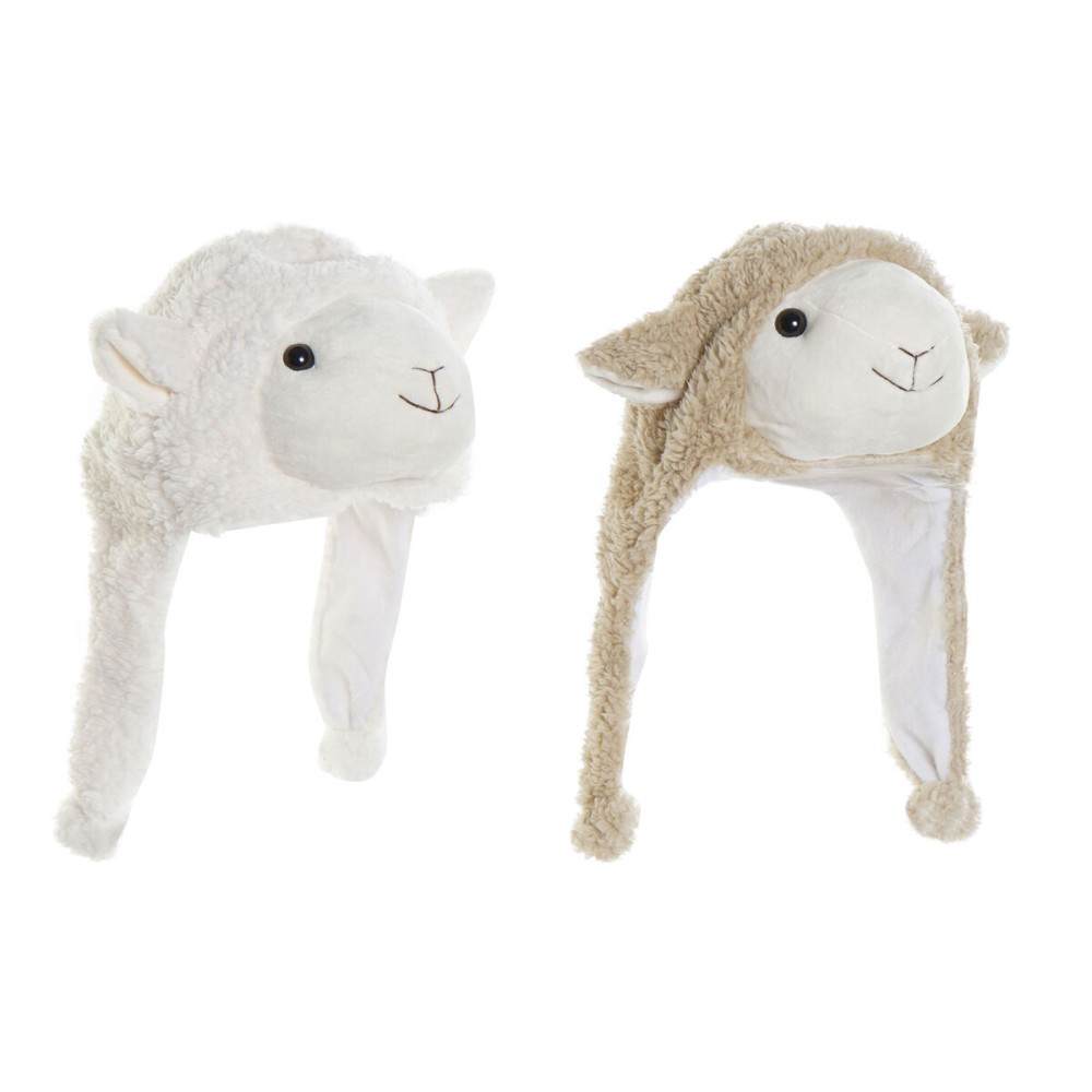 Hut DKD Home Decor Polyester Schaf Einheitsgröße 2 Stücke