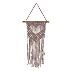 Décoration Suspendue DKD Home Decor Violet Marron Clair Bambou