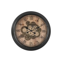 Wanduhr Home ESPRIT Schwarz Gold natürlich Kristall Eisen Vintage 67 x 9 x 67 cm