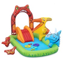 Bestway Aufblasbares Dinosaurier Spielpool 241x140x137 cm +3-6 Jahre Garten 53160