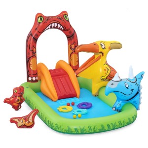 Bestway Aufblasbares Dinosaurier Spielpool 241x140x137 cm +3-6 Jahre Garten 53160