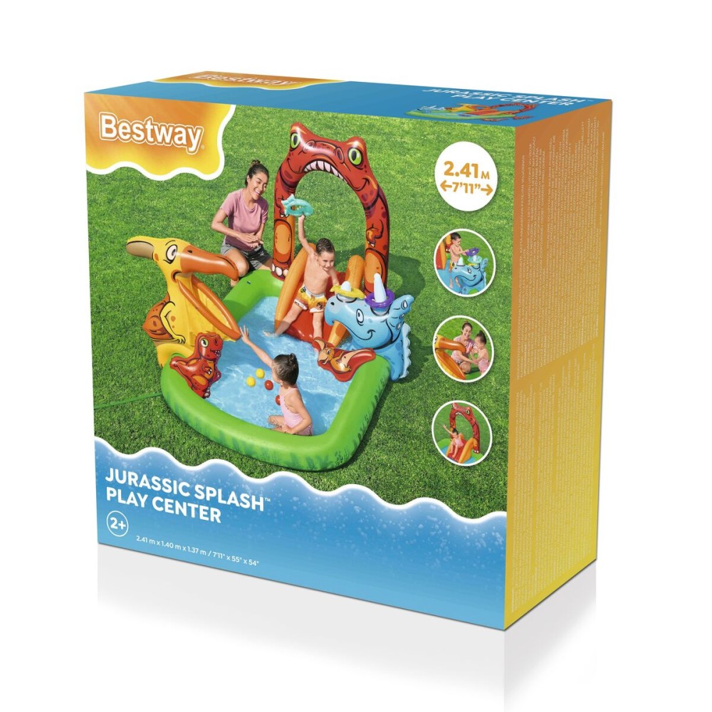 Bestway Aufblasbares Dinosaurier Spielpool 241x140x137 cm +3-6 Jahre Garten 53160