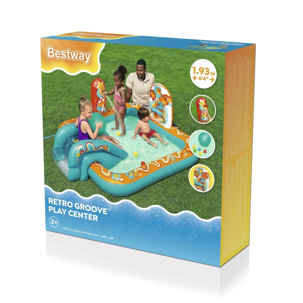 Bestway Aufblasbares Spielpool Hippie 193x152x74 cm +2 Jahre Garten 53164