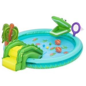 Bestway Aufblasbares Spielzeugbecken Krokodil 224x181x72 cm +2 Jahre Garten 53166