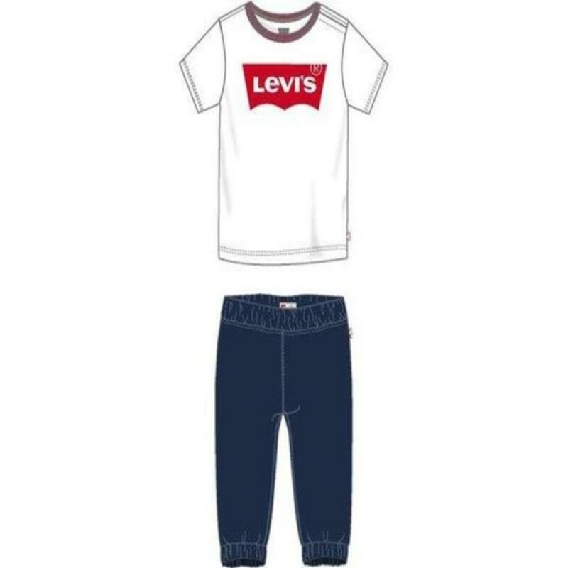 Ensemble de Sport pour Bébé TWILL JOGGER Levi's 6EA924-001  Blanc