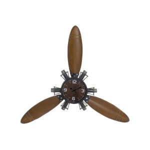 Horloge Murale Home ESPRIT Marron Noir Métal Bois MDF Vintage 121 x 7 x 106 cm