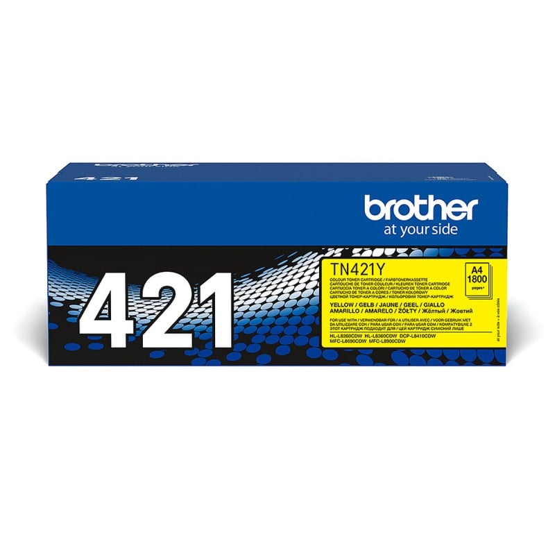 Toner original Brother TN-421Y Jaune Noir