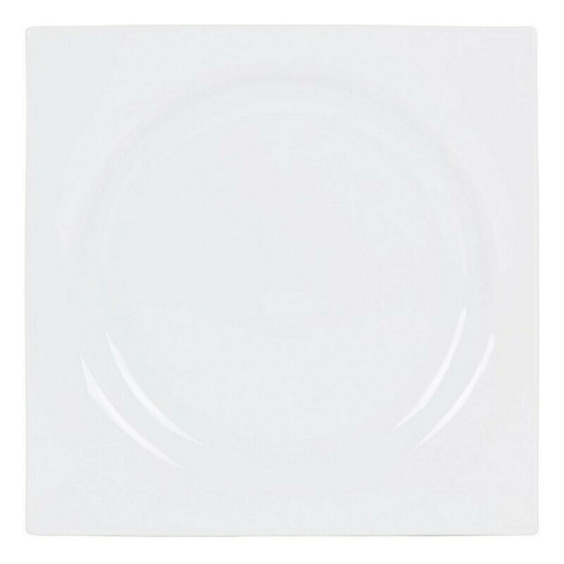 Assiette plate Zen Porcelaine Blanc (27 x 27 x 3 cm)