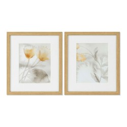 Bild DKD Home Decor Drawed Leaf 33 x 3 x 38 cm Traditionell Pflanzenblatt (2 Stück)