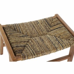 Hocker DKD Home Decor   65 x 47 x 40 cm natürlich Teakholz Kunststoff Hellbraun