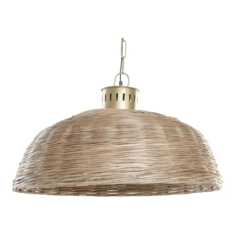 Suspension DKD Home Decor Marron Multicouleur Doré Métal osier 50 W 220 V 74 x 74 x 47 cm