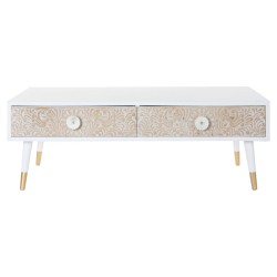 Meubles de télévision DKD Home Decor Blanc Sapin Marron Clair (120 x 65 x 42 cm)