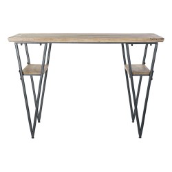 Bureau DKD Home Decor Noir Métal Sapin (120 x 60 x 81 cm)