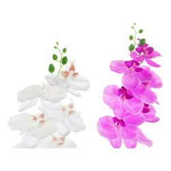 Dekorationspflanze DKD Home Decor Steingut Orchidee 21 x 21 x 82 cm (2 Stück) (12 Stück)