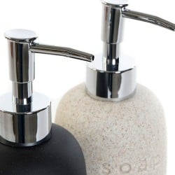 Soap Dispenser DKD Home Decor PVC Stoneware Scandinavian 8 x 8 x 18 cm (2 Units)