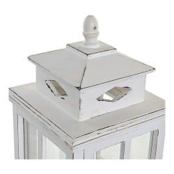 Lantern DKD Home Decor White Crystal Pinewood (22.5 x 22.5 x 47 cm)