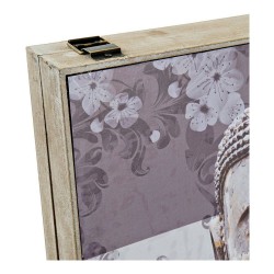 Cover DKD Home Decor 8424001698608 Counter Buddha Grey Wood MDF Wood 2 Units 46,5 x 6 x 31 cm