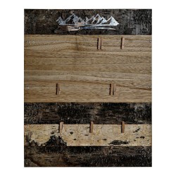 Cadre Photos DKD Home Decor Marron Bois Métal Aluminium Naturel 40 x 2 x 50 cm