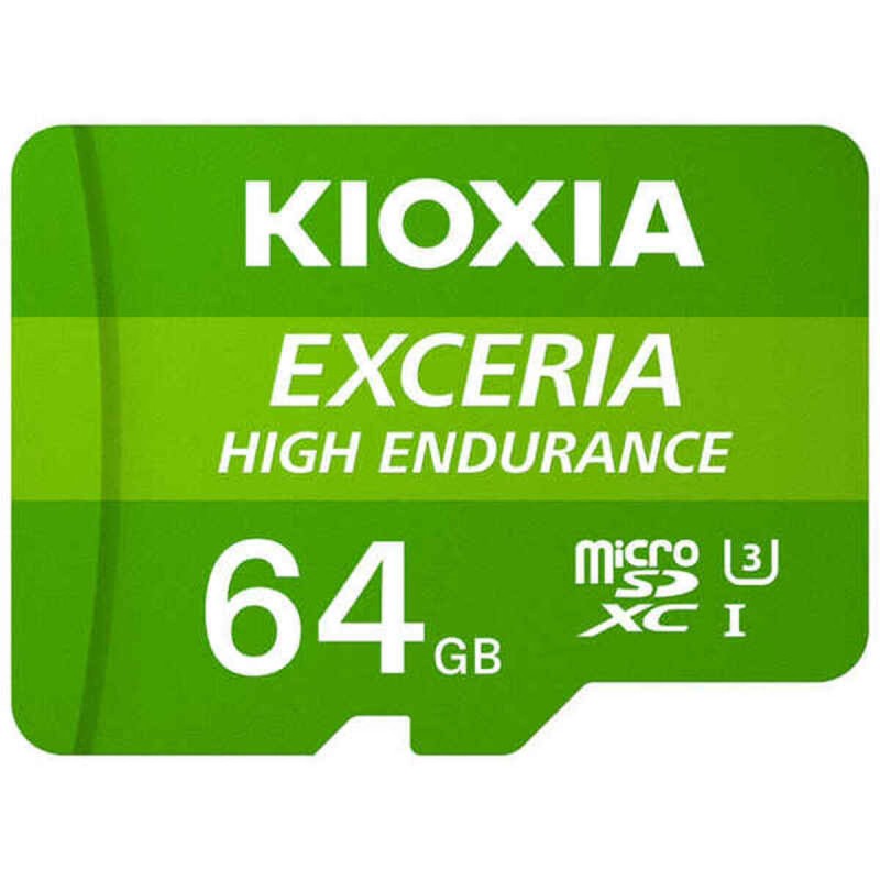 Carte Mémoire Micro SD avec Adaptateur Kioxia Exceria High Endurance Cours 10 UHS-I U3 Vert