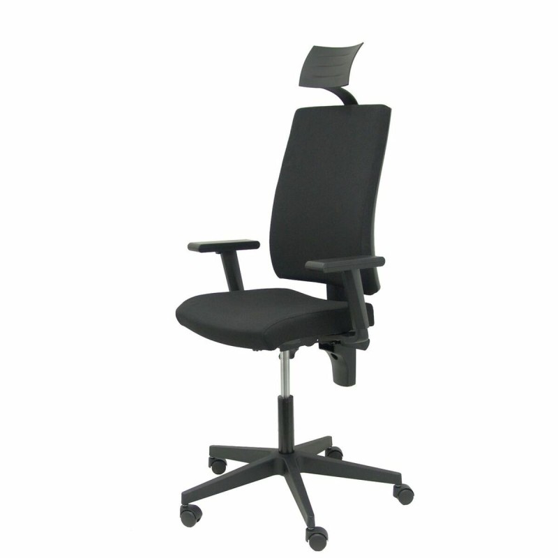 Chaise de Bureau avec Appui-tête Lezuza P&C Noir