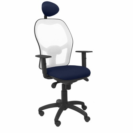 Office Chair with Headrest Jorquera  P&C ALI200C Blue Navy Blue