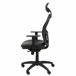 Chaise de Bureau avec Appui-tête Jorquera similpiel P&C SNSPNEC Noir