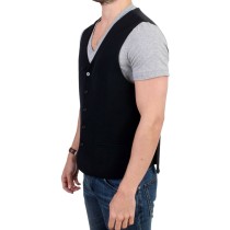 Costume National Elegante Schwarze Wollmischung Casual Weste