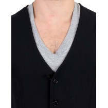 Costume National Elegante Schwarze Wollmischung Casual Weste