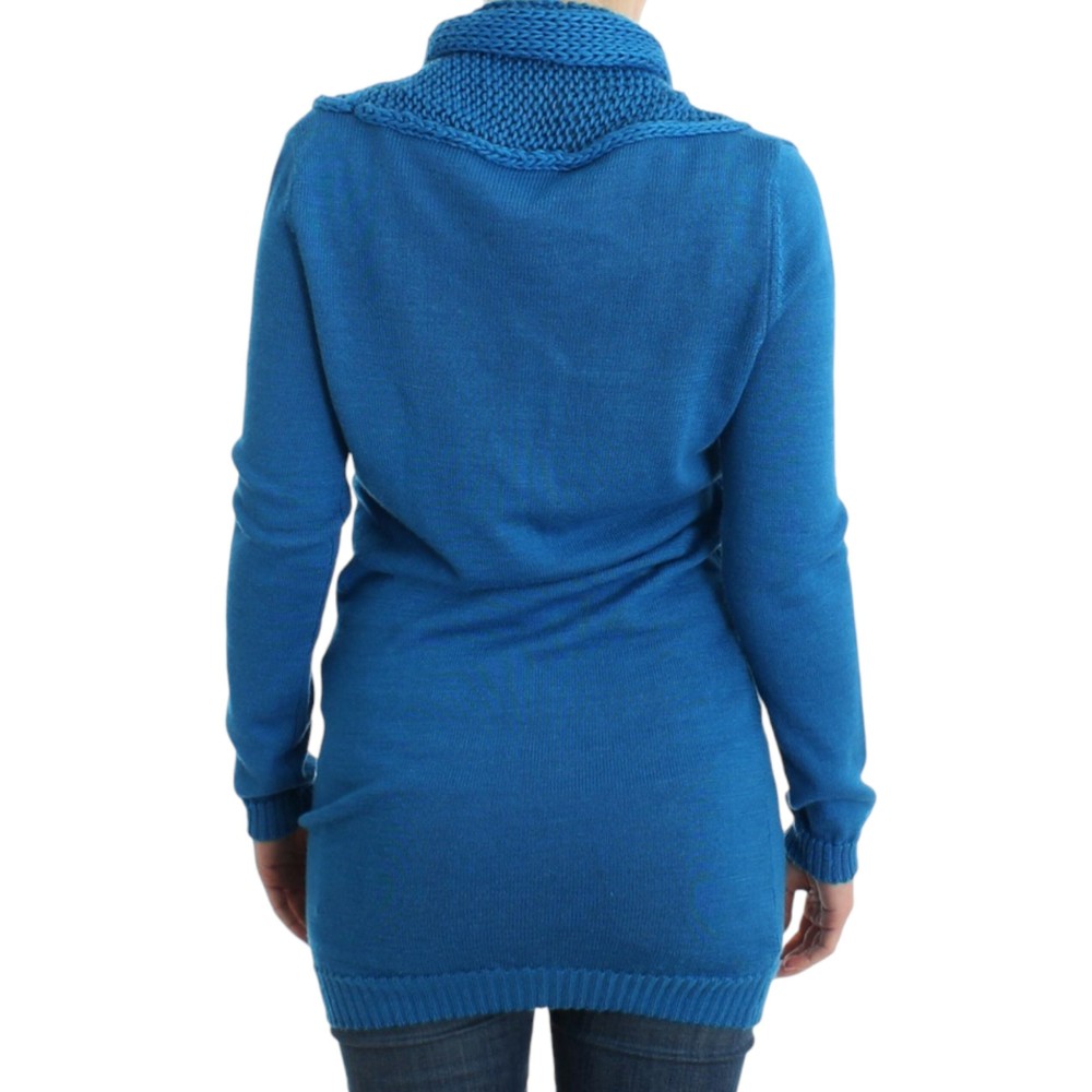 Costume National Schicker blauer Strickpullover mit Rundhalsausschnitt