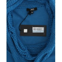 Costume National Schicker blauer Strickpullover mit Rundhalsausschnitt