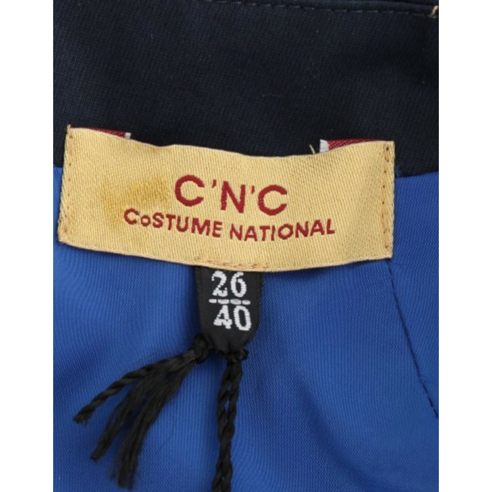 Costume National Schickes blaues knielanges Kleid mit V-Ausschnitt