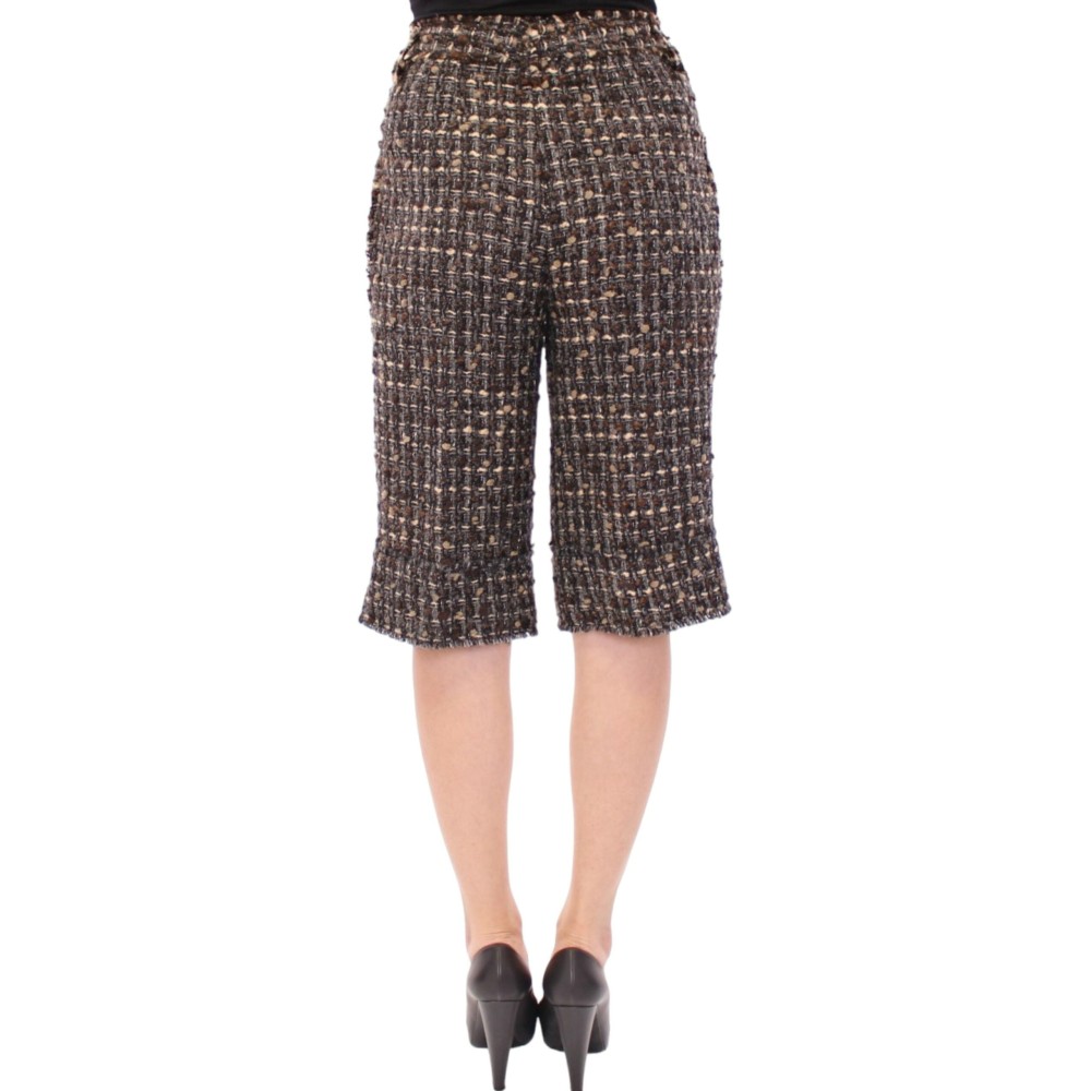 Dolce & Gabbana Elegante Multicolor Shorts aus Wollmischung