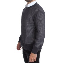 Dolce & Gabbana Eleganter Netzpullover mit Rundhalsausschnitt in Hellviolett