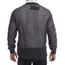 Dolce & Gabbana Eleganter Netzpullover mit Rundhalsausschnitt in Hellviolett