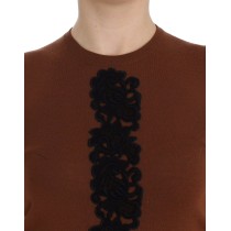 Dolce & Gabbana Zeitlose Weste aus Wolle und Spitze ohne Ärmel