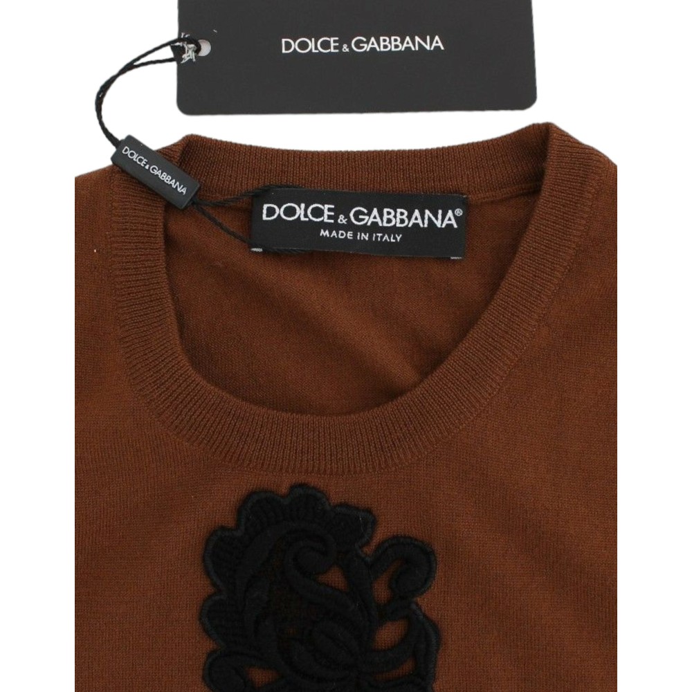 Dolce & Gabbana Zeitlose Weste aus Wolle und Spitze ohne Ärmel