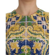 Dolce & Gabbana Majolika bestickte ärmellose Eleganz