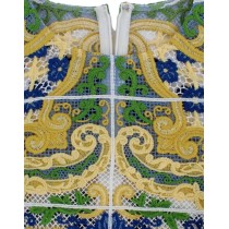 Dolce & Gabbana Majolika bestickte ärmellose Eleganz
