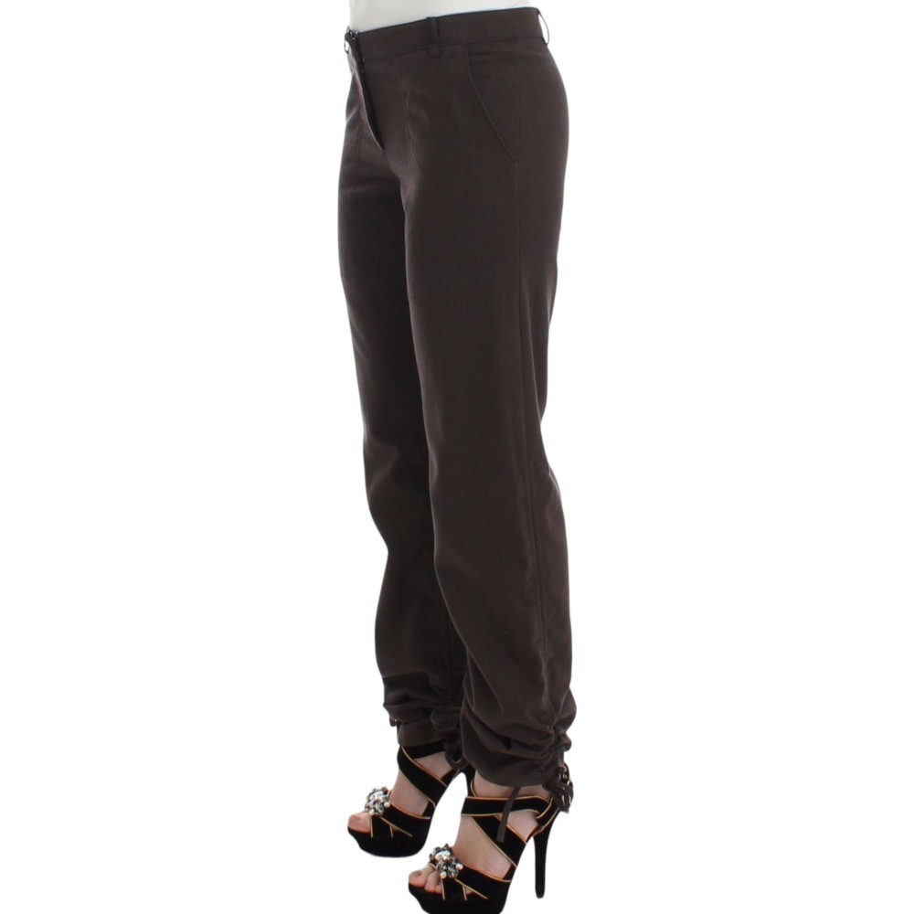 Ermanno Scervino Schicke braune Baumwoll-Kleid-Hose