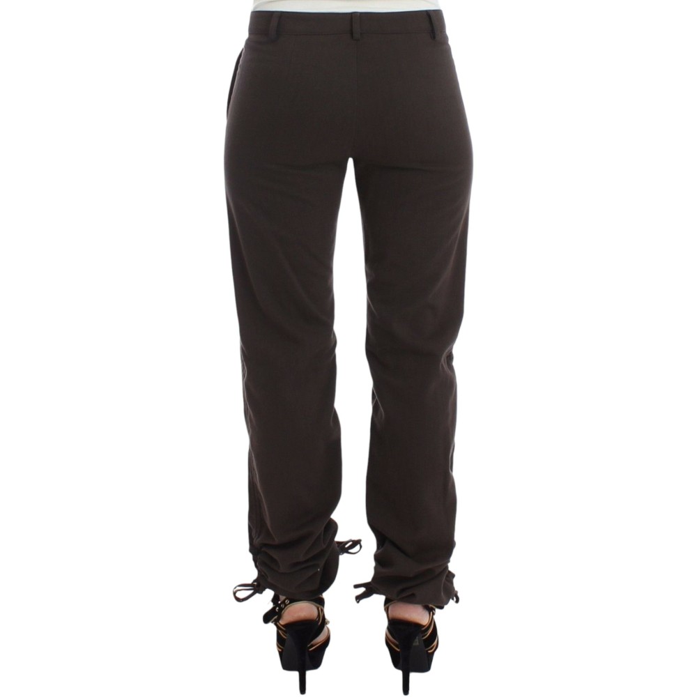Ermanno Scervino Schicke braune Baumwoll-Kleid-Hose