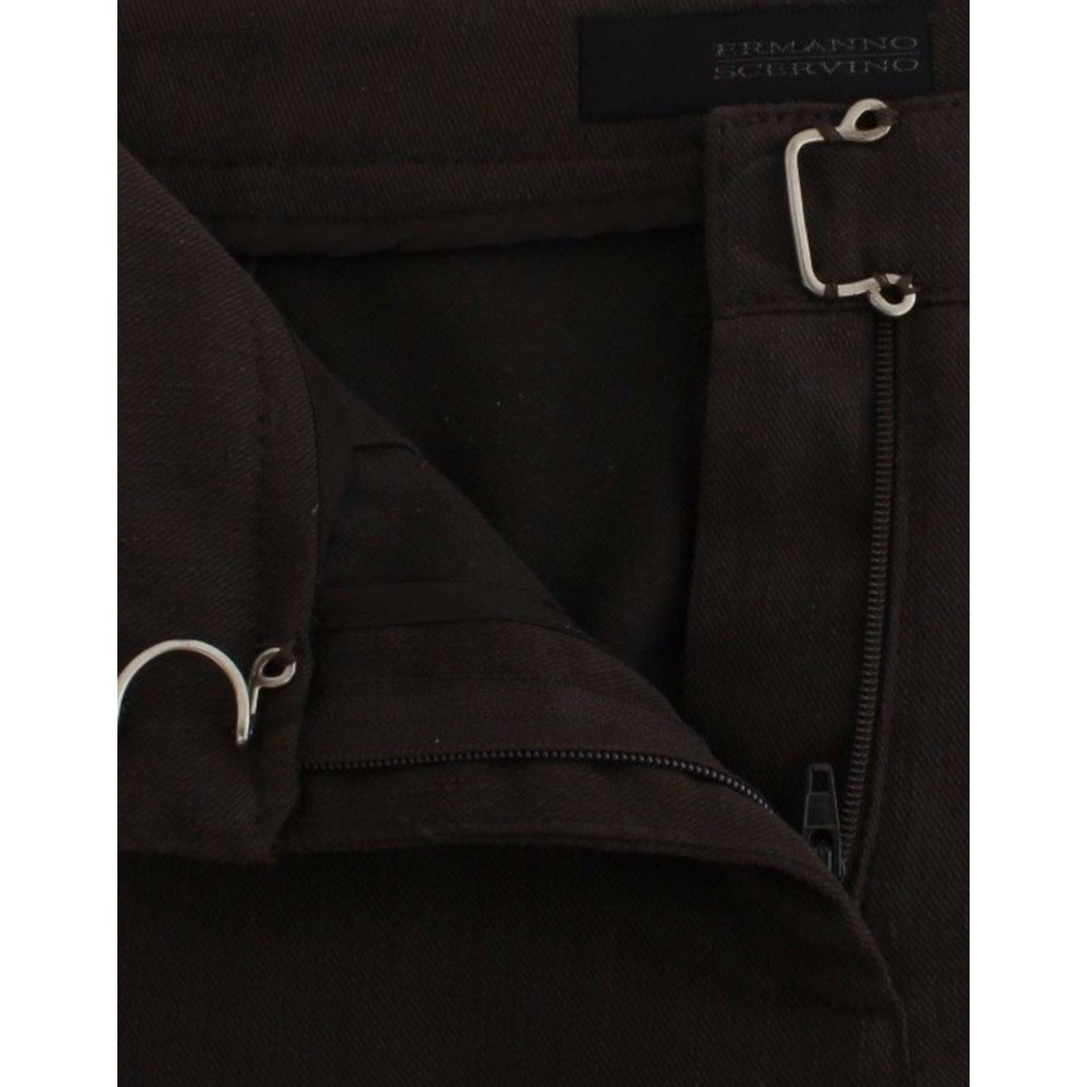 Ermanno Scervino Schicke braune Baumwoll-Kleid-Hose
