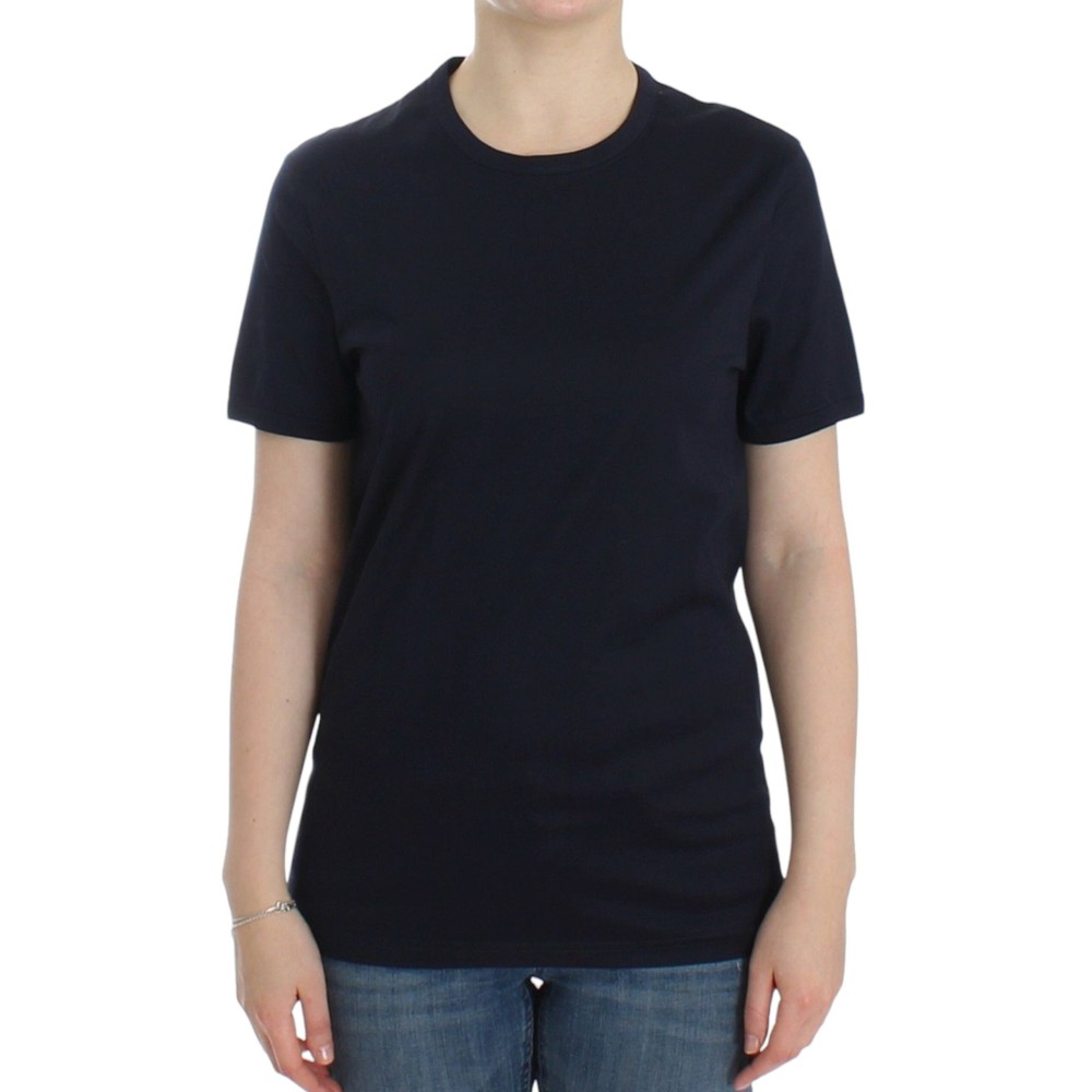 Ermanno Scervino Eleganter blauer Baumwollpullover