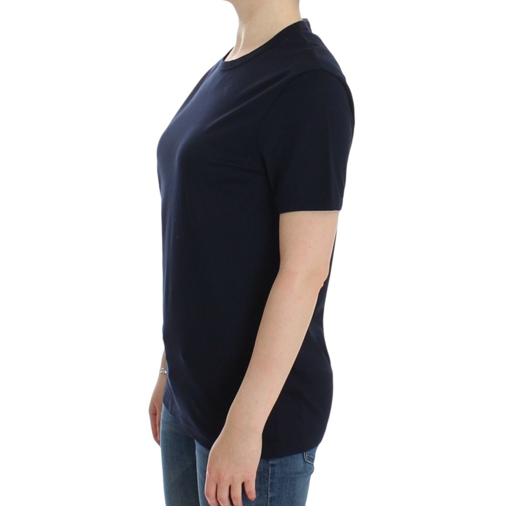 Ermanno Scervino Eleganter blauer Baumwollpullover
