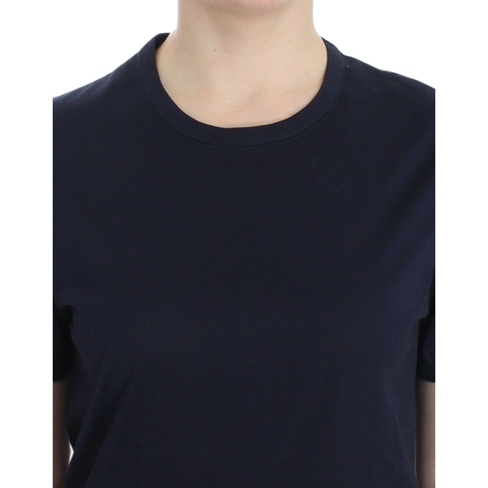 Ermanno Scervino Eleganter blauer Baumwollpullover
